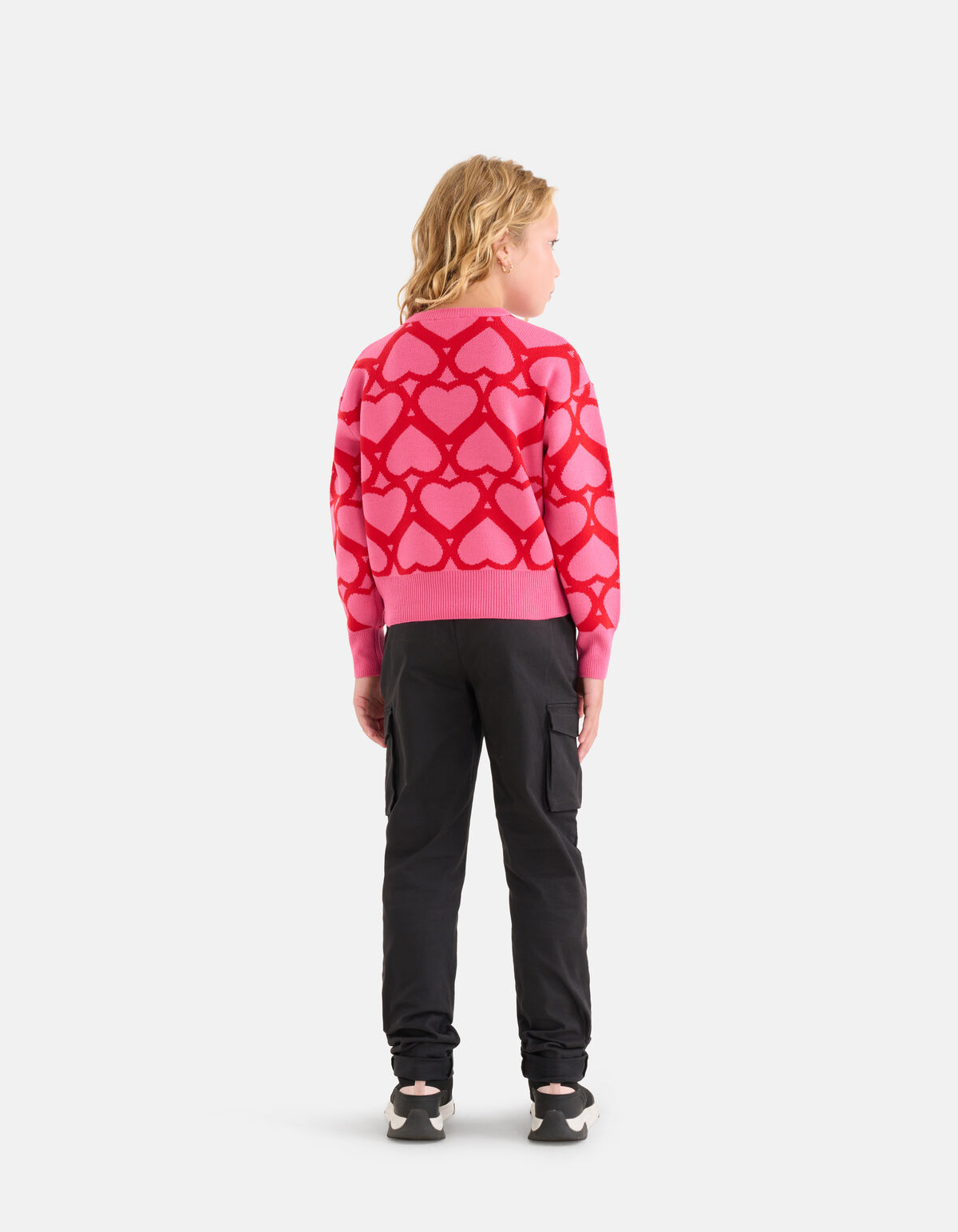 Printed Jacquard Trui Roze SHOEBY GIRLS