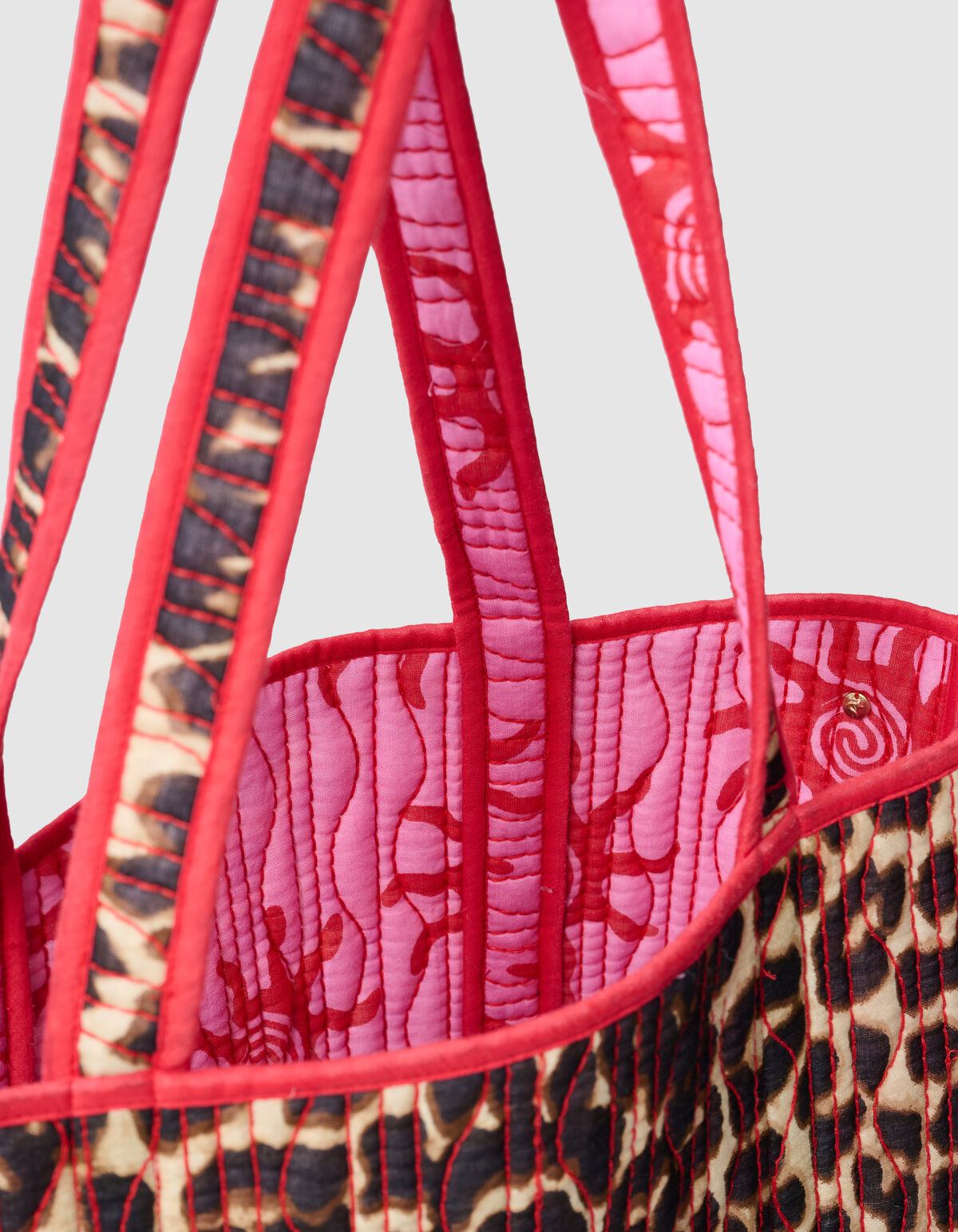 Reversible Printed Shopper Roze SHOEBY ACCESSOIRES