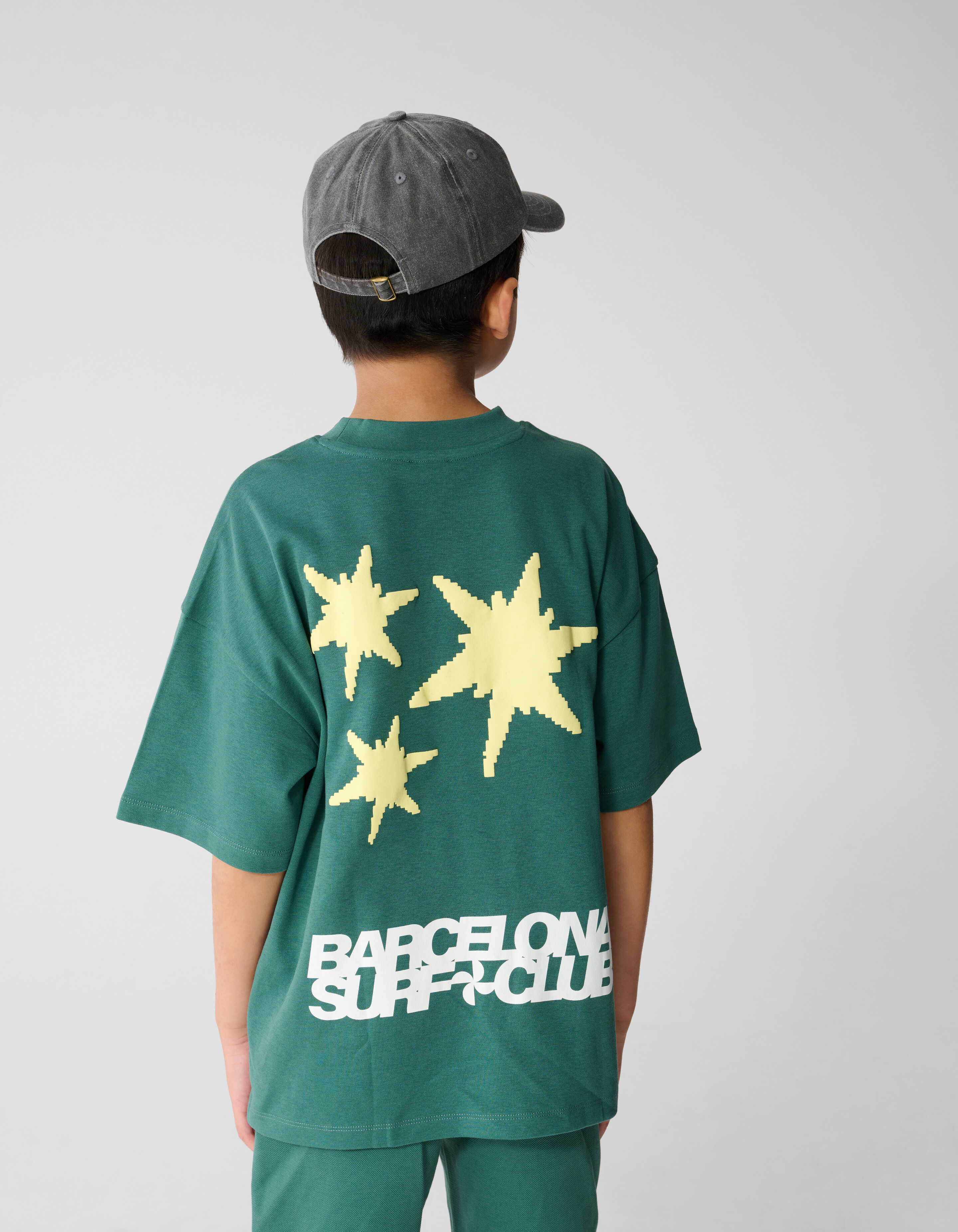 Surf Club Artwork T-shirt Donkergroen SHOEBY BOYS