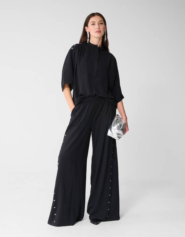 Twist Studs Loose Fit Broek Zwart SHOEBY WOMEN