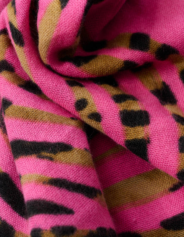 Sun Tijgerprint Sjaal Bruin SHOEBY ACCESSOIRES