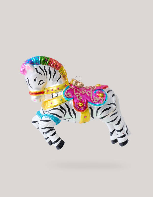 Circus Zebra Kerstbal Multicolor By Fred SHOEBY ACCESSOIRES