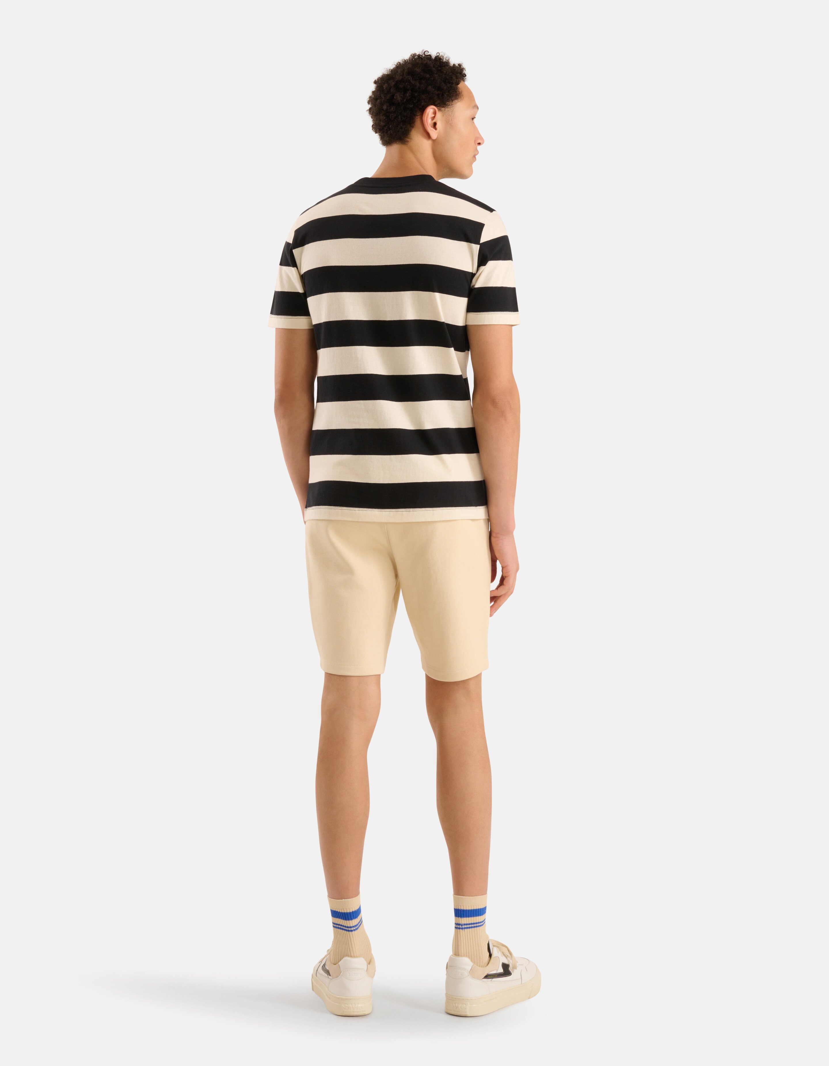 Gestreept T-shirt Zwart SHOEBY MEN