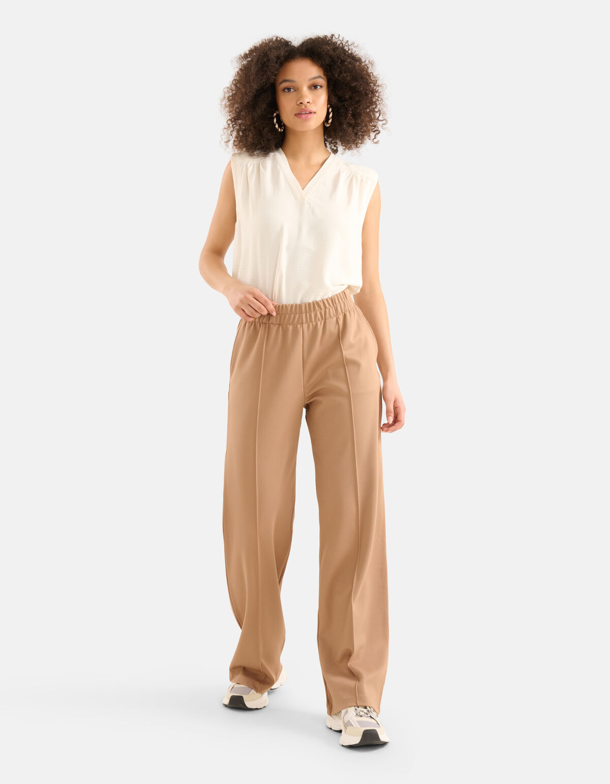 Loose Fit Broek Bruin SHOEBY WOMEN