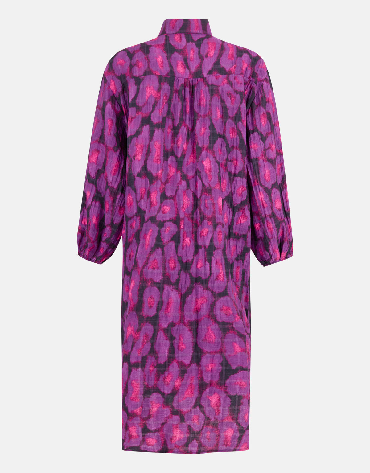 Leopard Midi Jurk Paars EKSEPT