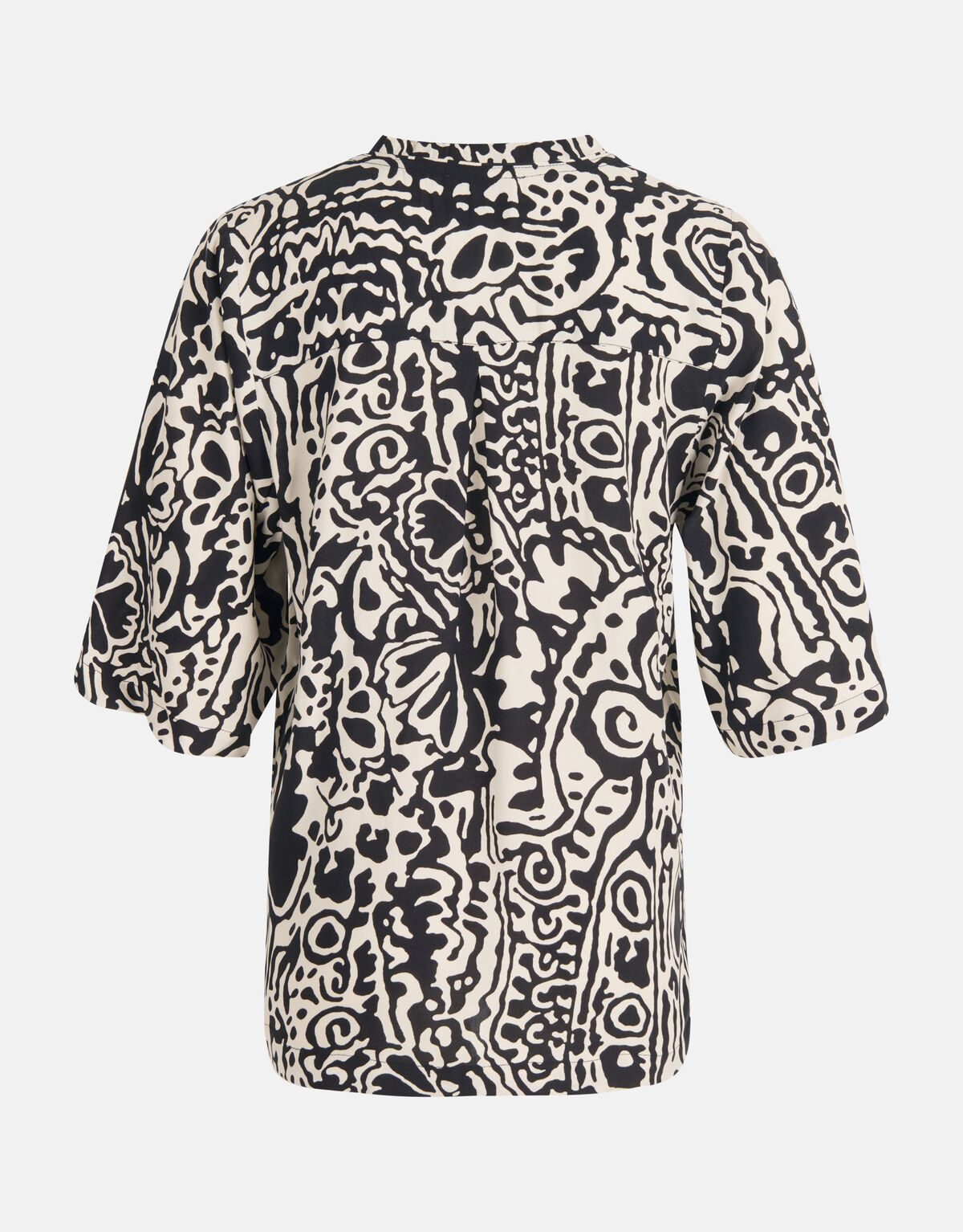 Grafische V-hals Top Zwart/Wit SHOEBY WOMEN