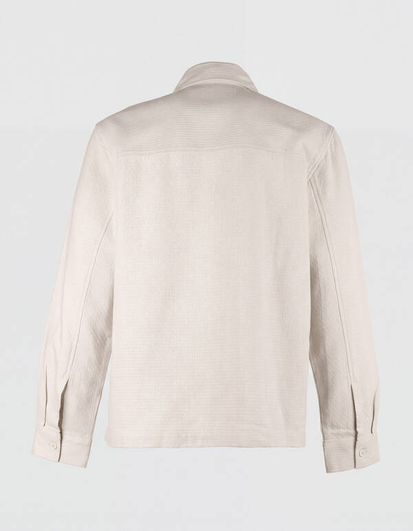 Block Jacquard Overshirt Zand SHOEBY MEN