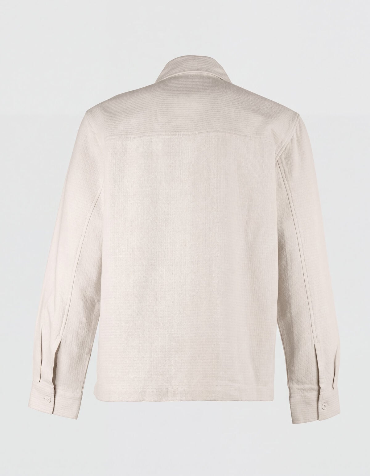 Block Jacquard Overshirt Zand SHOEBY MEN