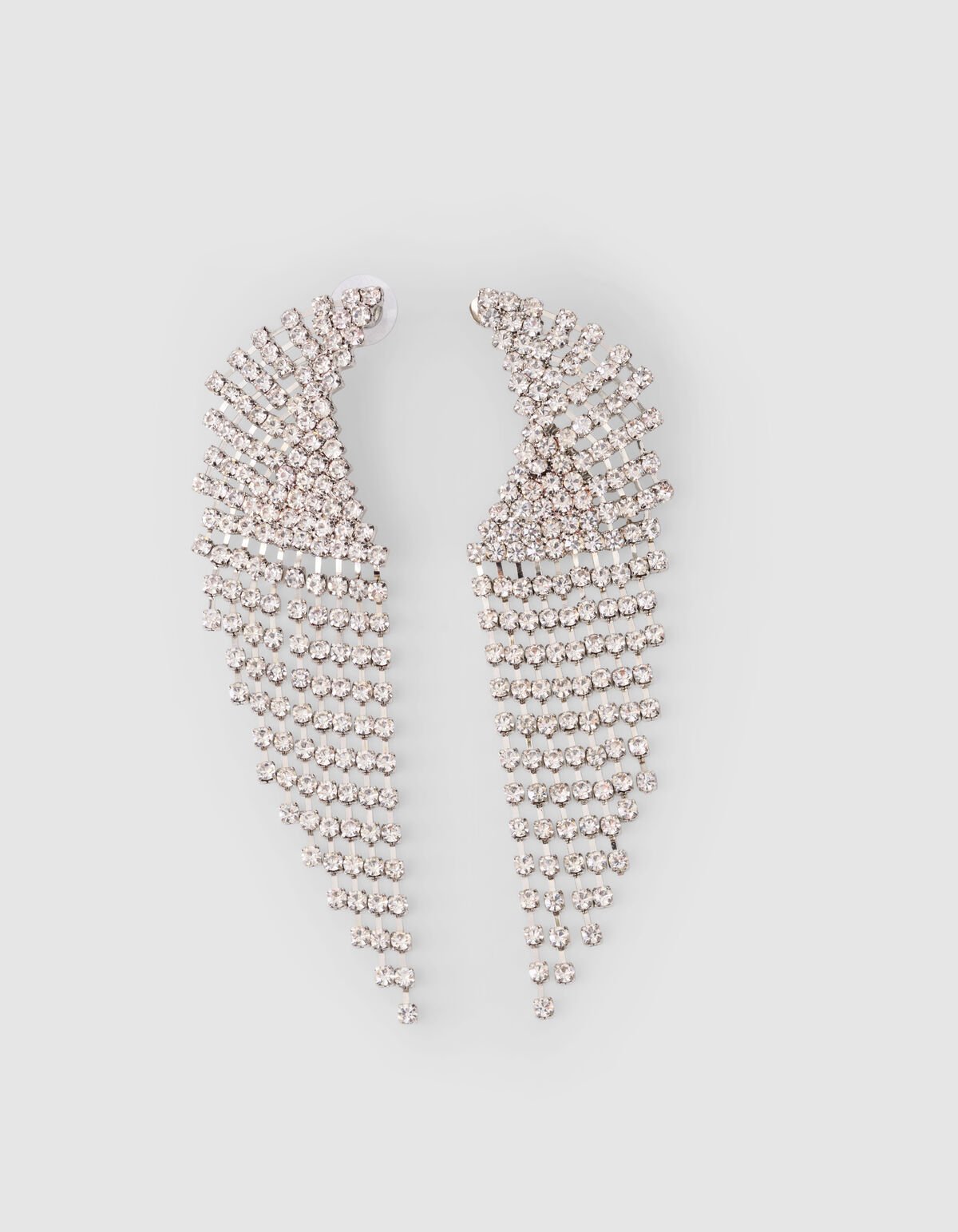 Big Wave Strass Oorbellen Zilver SHOEBY ACCESSOIRES