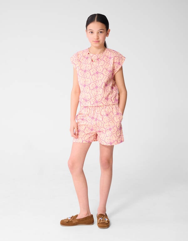 Flower Embroidery Short Lichtoranje SHOEBY GIRLS