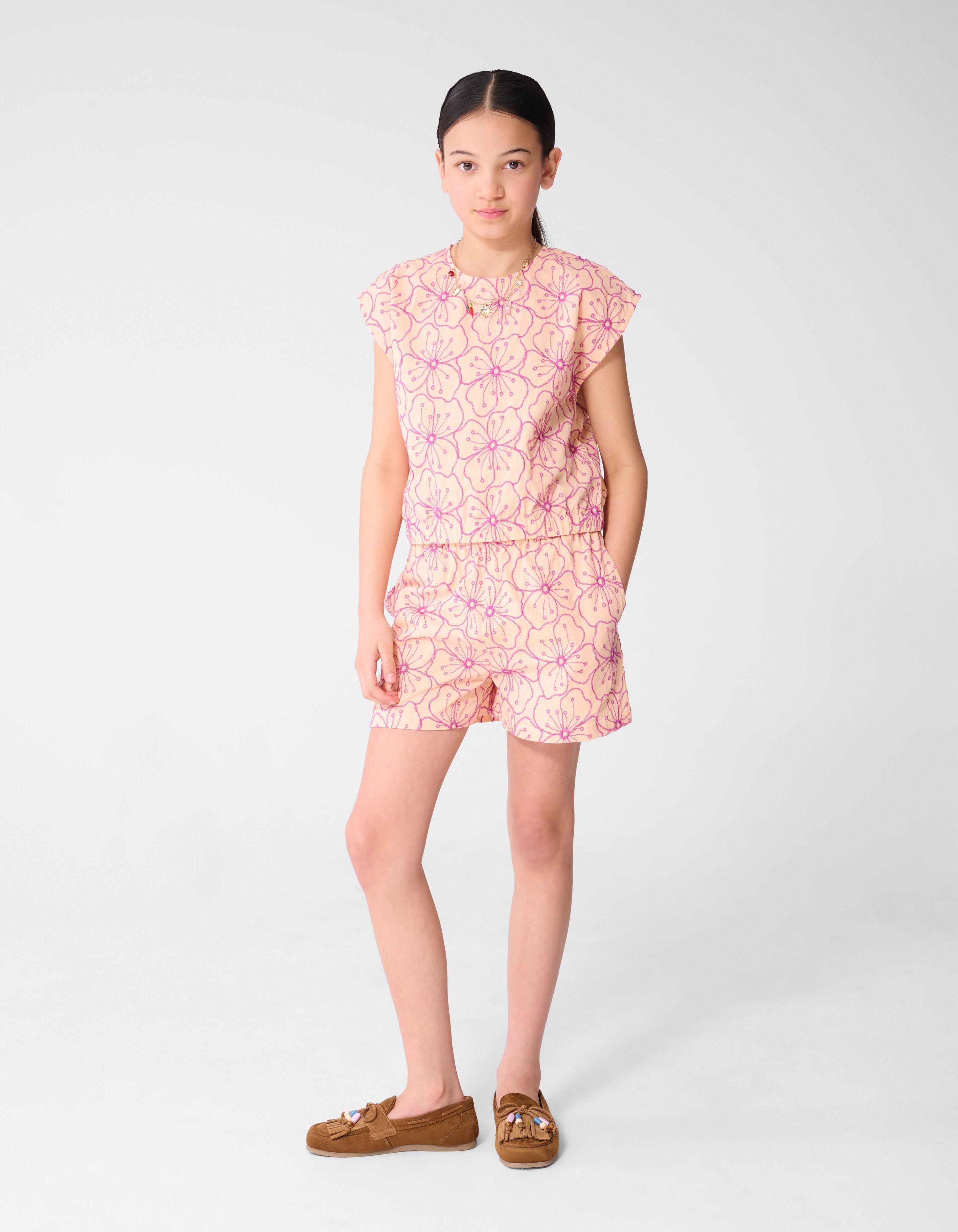 Flower Embroidery Short Lichtoranje SHOEBY GIRLS
