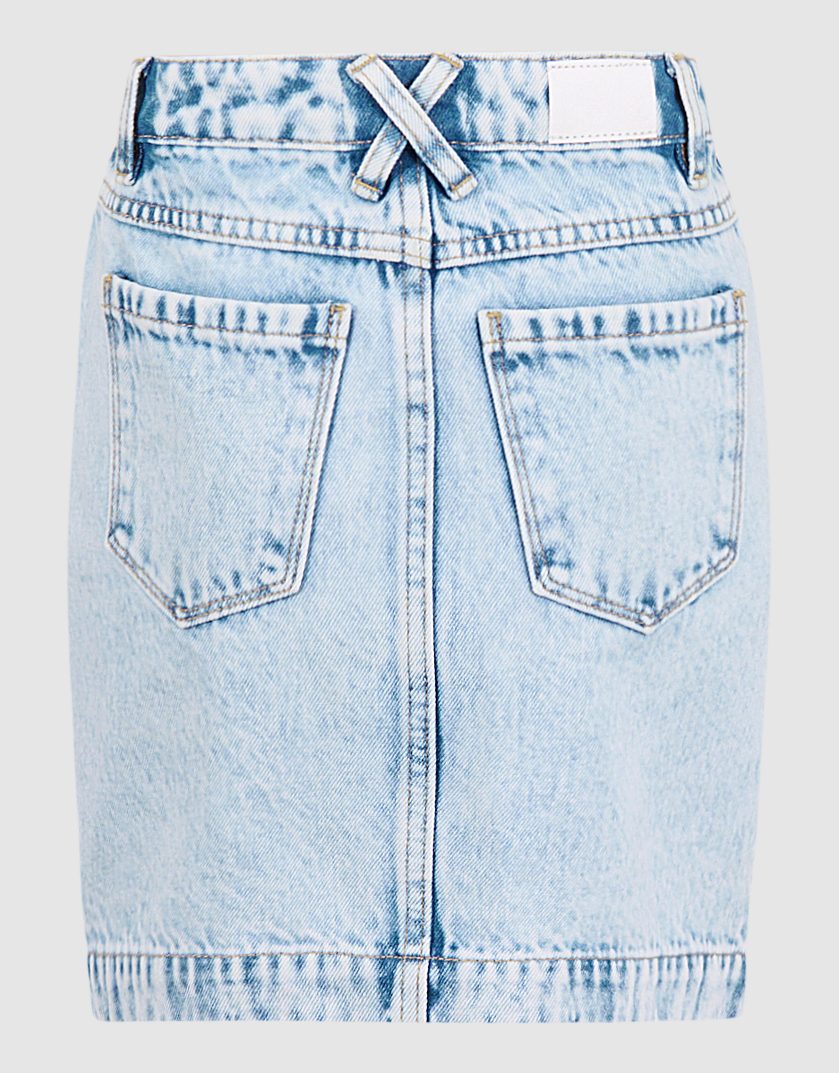 Embroidery Denim Rok Blauw SHOEBY GIRLS