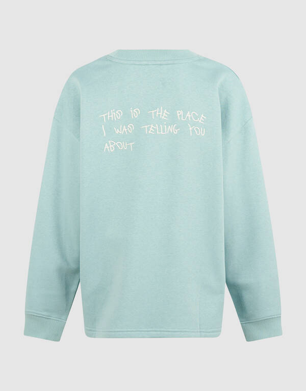 Oversized Artwork Sweater Lichtgroen SHOEBY BOYS
