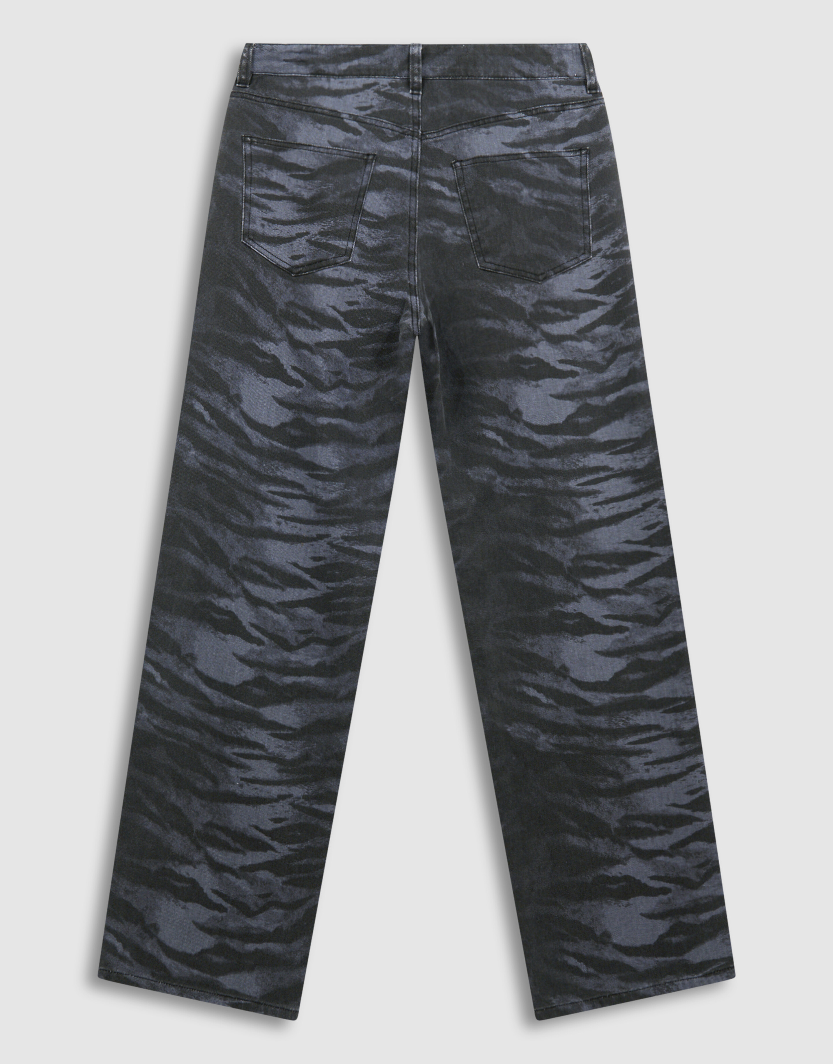 Tijger Wide Leg Fit Jeans Donkergrijs SHOEBY WOMEN