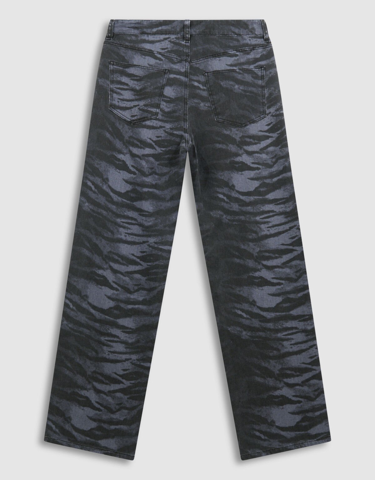 Tijger Wide Leg Fit Jeans Donkergrijs SHOEBY WOMEN
