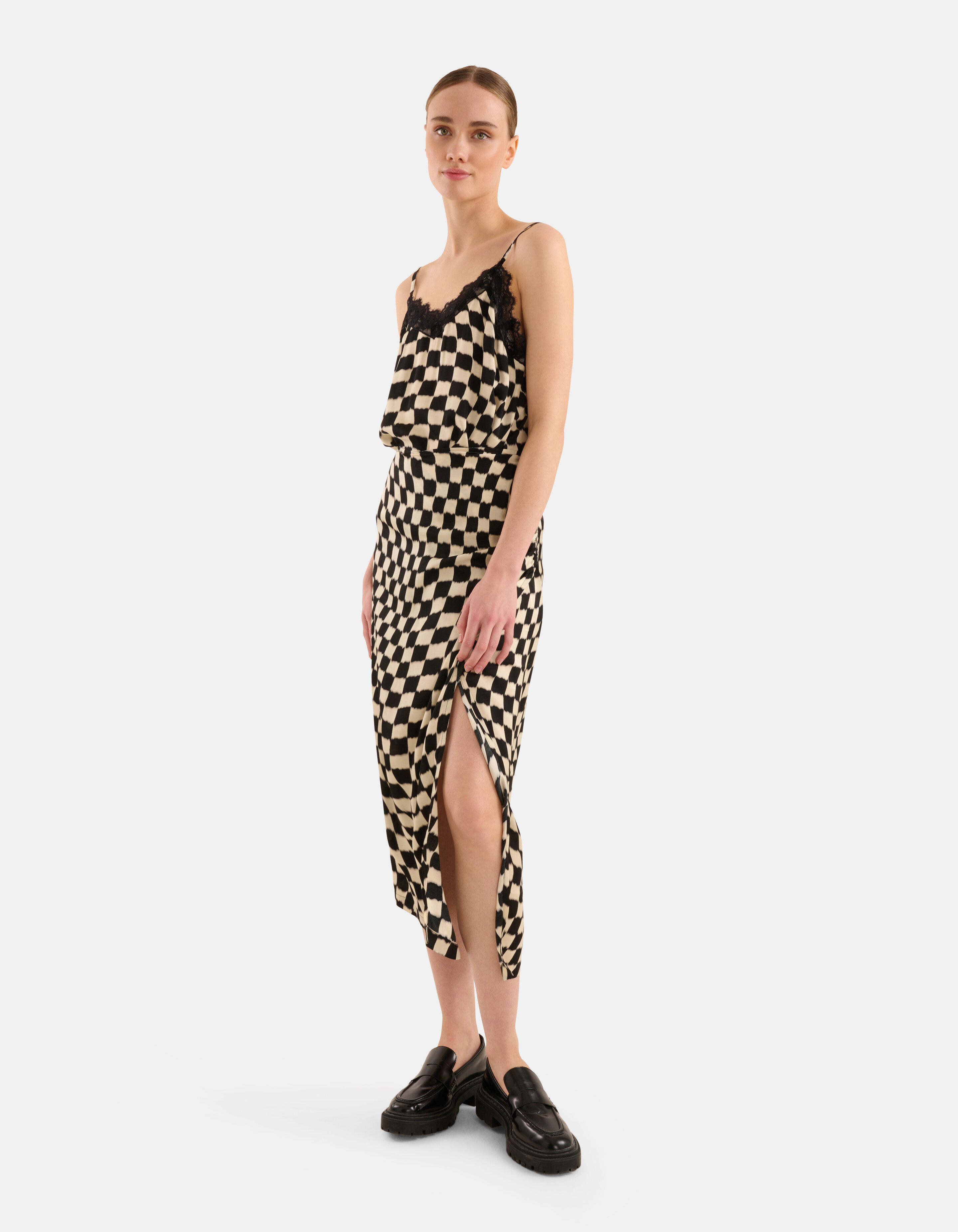 Printed Rok Zwart/Gebroken Wit SHOEBY WOMEN