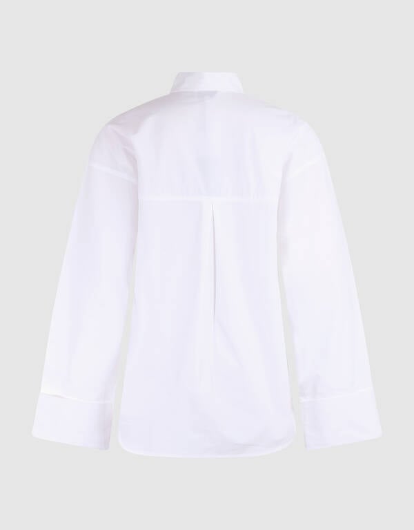 Oversized Poplin Blouse Wit SHOEBY WOMEN