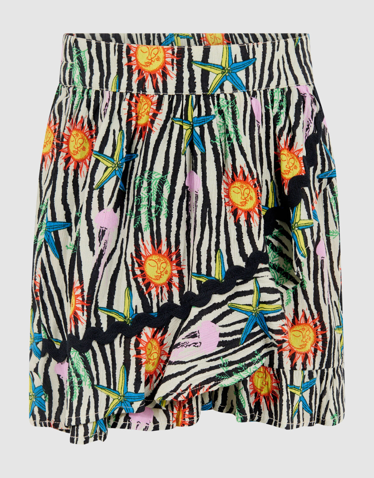 Printed Zebra Skort Gebroken Wit SHOEBY GIRLS