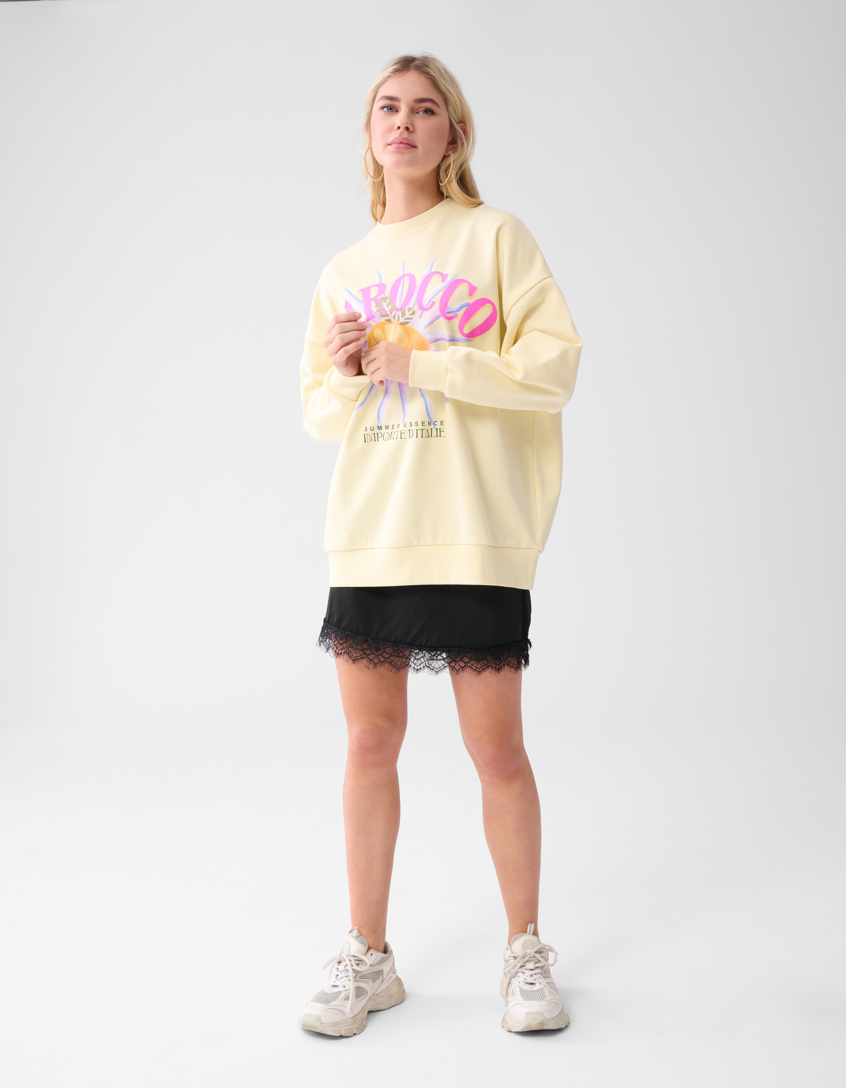 Tarocco Artwork Sweater Lichtgeel SHOEBY WOMEN