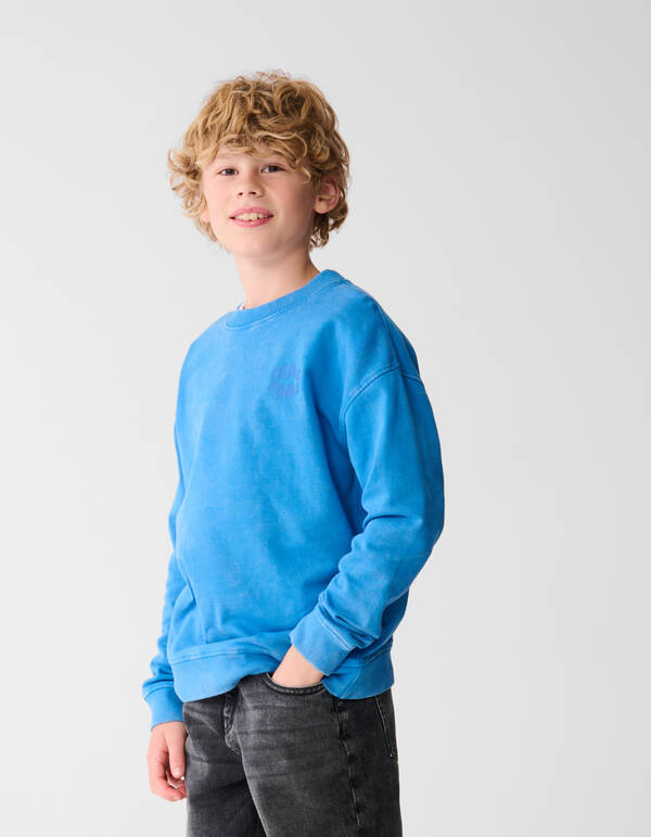 Fear None Artwork Sweater Blauw SHOEBY BOYS