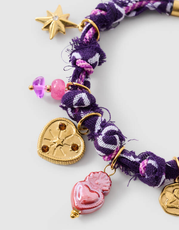 Bandana Bedel Armband Paars SHOEBY ACCESSOIRES