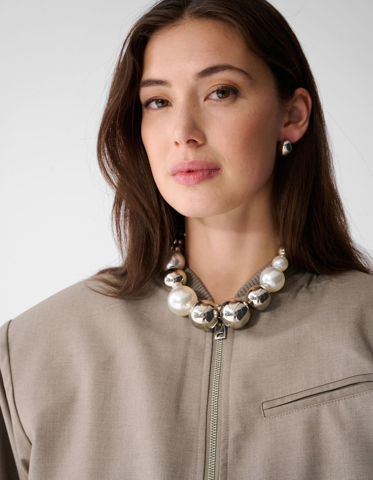 Oversized Parel Bomber Jack Taupe SHOEBY WOMEN