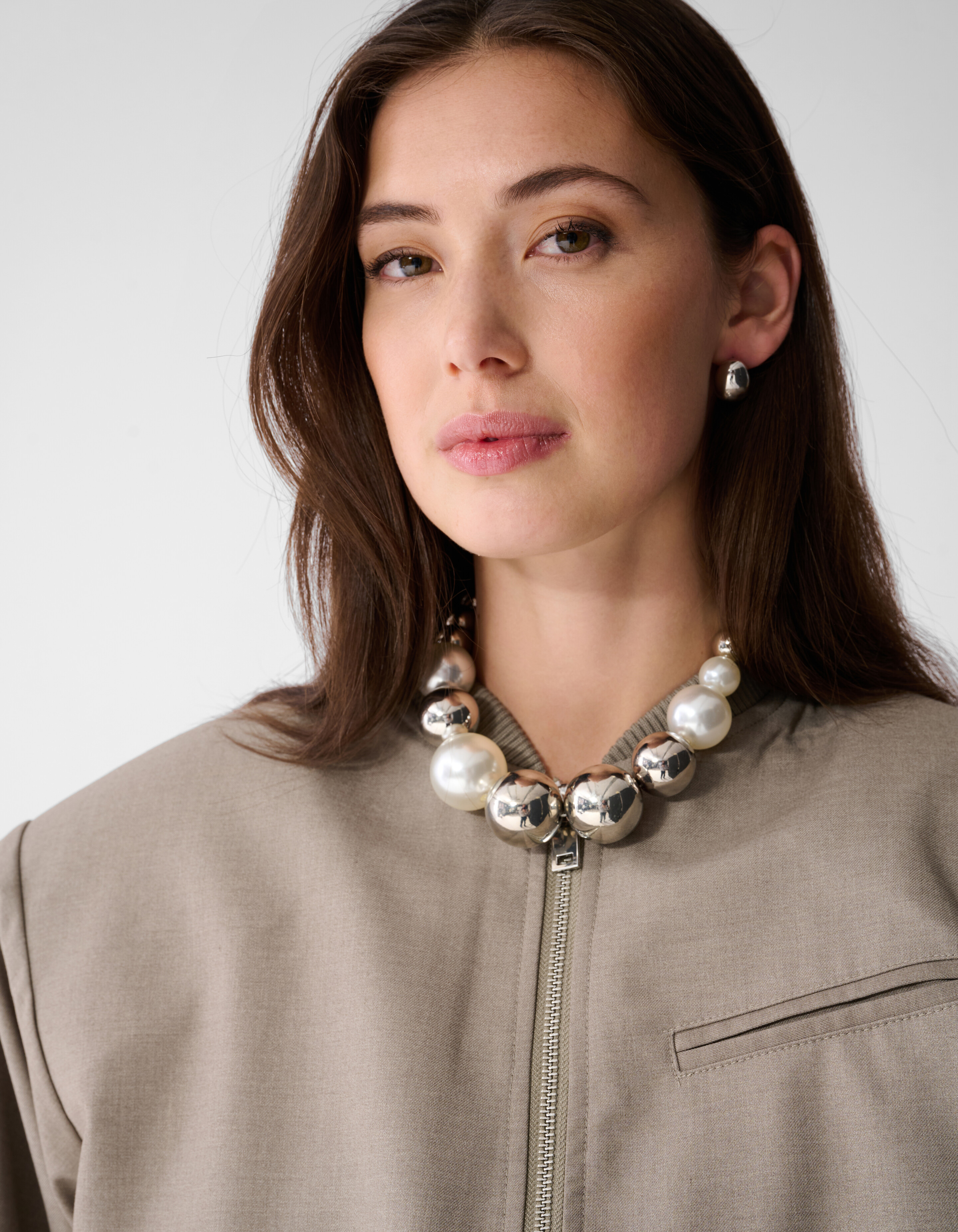 Oversized Parel Bomber Jack Taupe SHOEBY WOMEN