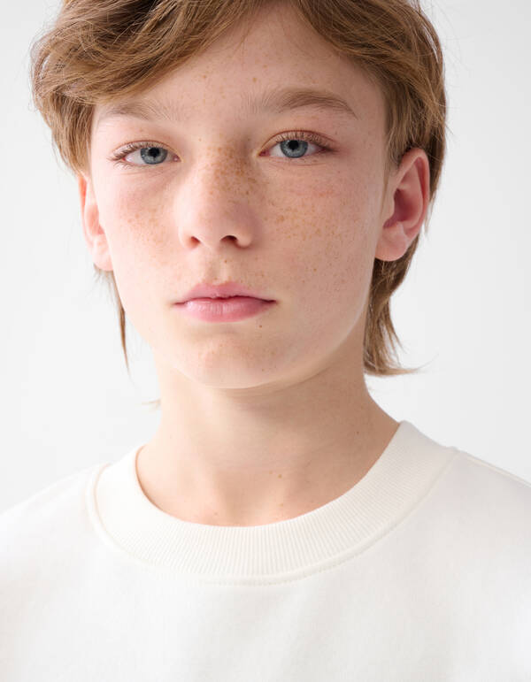 Tekstprint Sweater Gebroken Wit SHOEBY BOYS