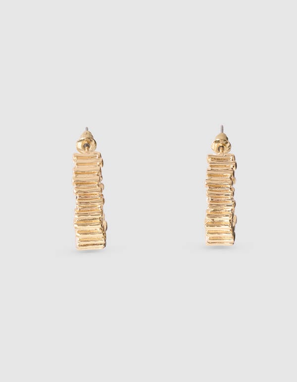 Striped Hoop Oorbellen Goud SHOEBY ACCESSOIRES