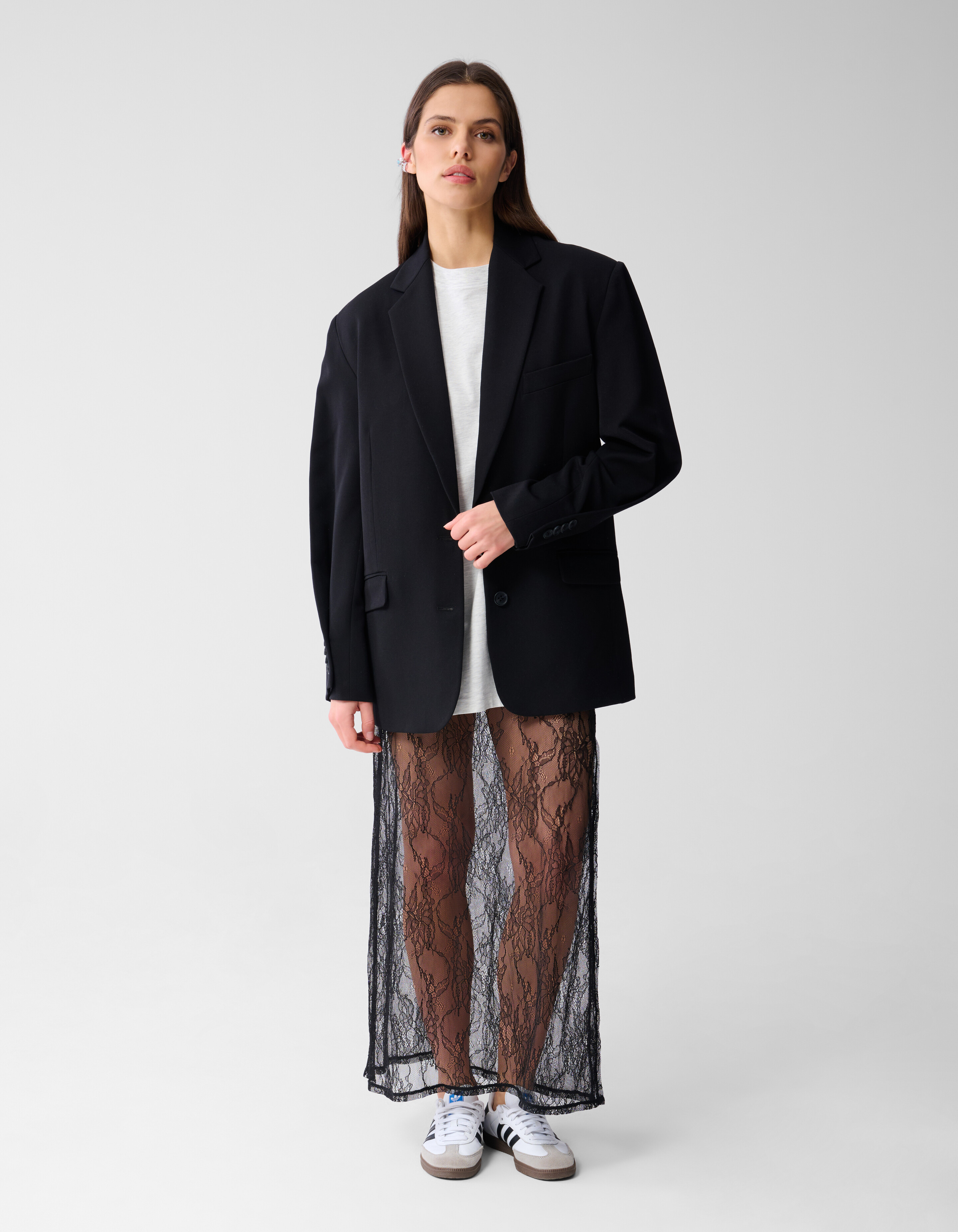 Kanten Maxi Rok Zwart By Monica SHOEBY WOMEN