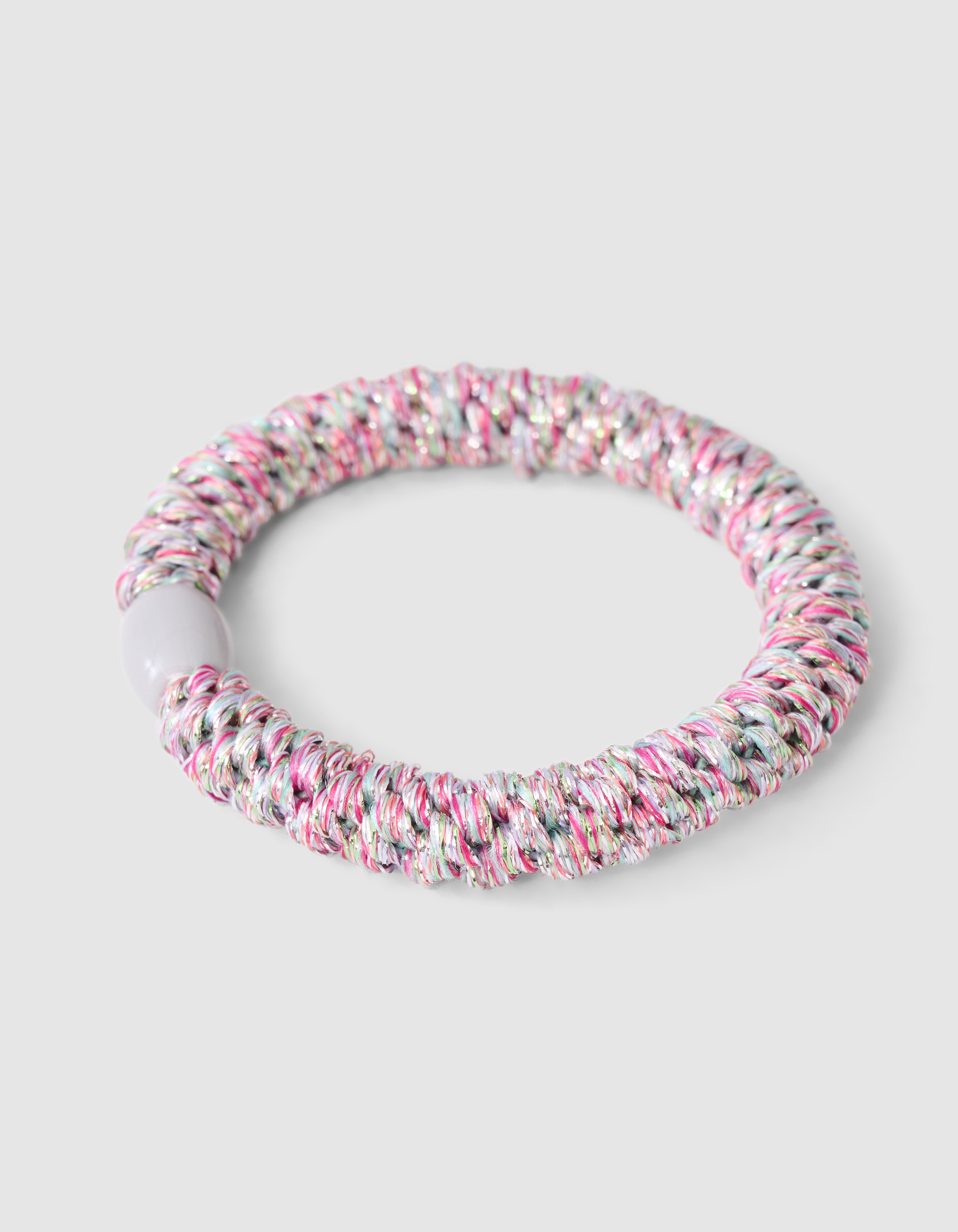 Lurex Haarelastiek Roze/ Wit SHOEBY ACCESSOIRES
