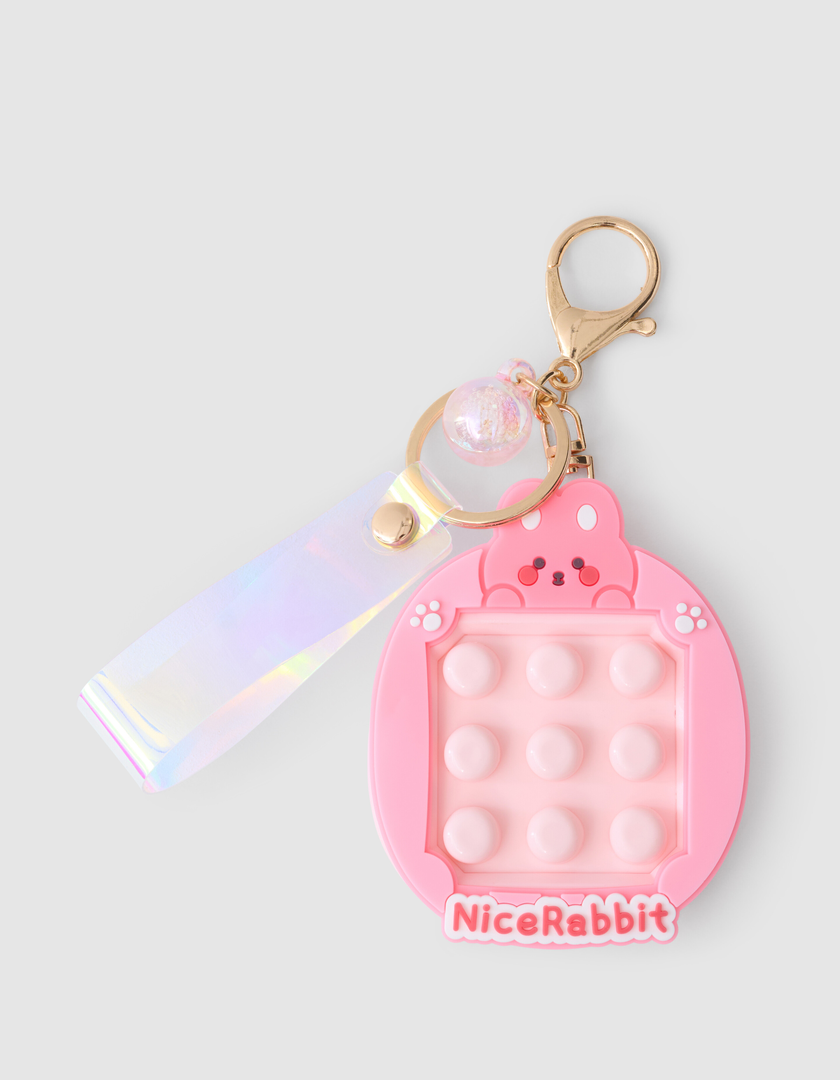 Press Konijn Sleutelhanger Roze SHOEBY ACCESSOIRES