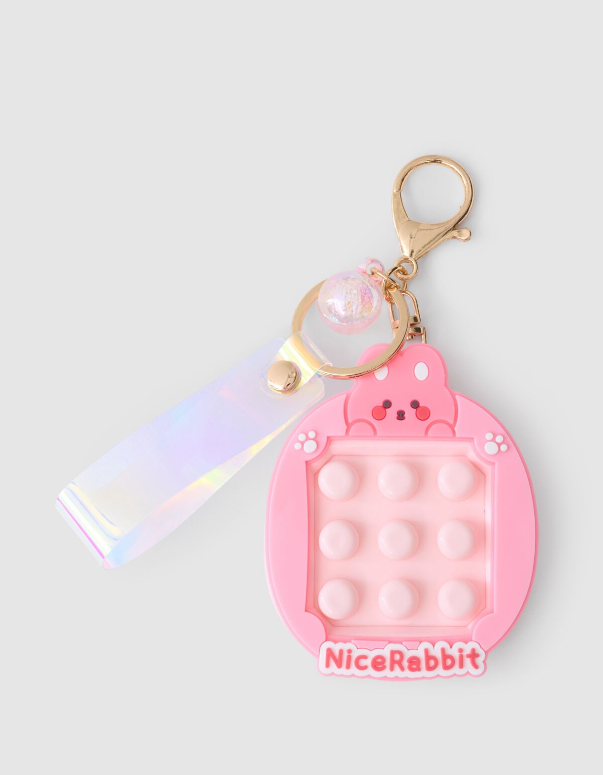 Press Konijn Sleutelhanger Roze SHOEBY ACCESSOIRES