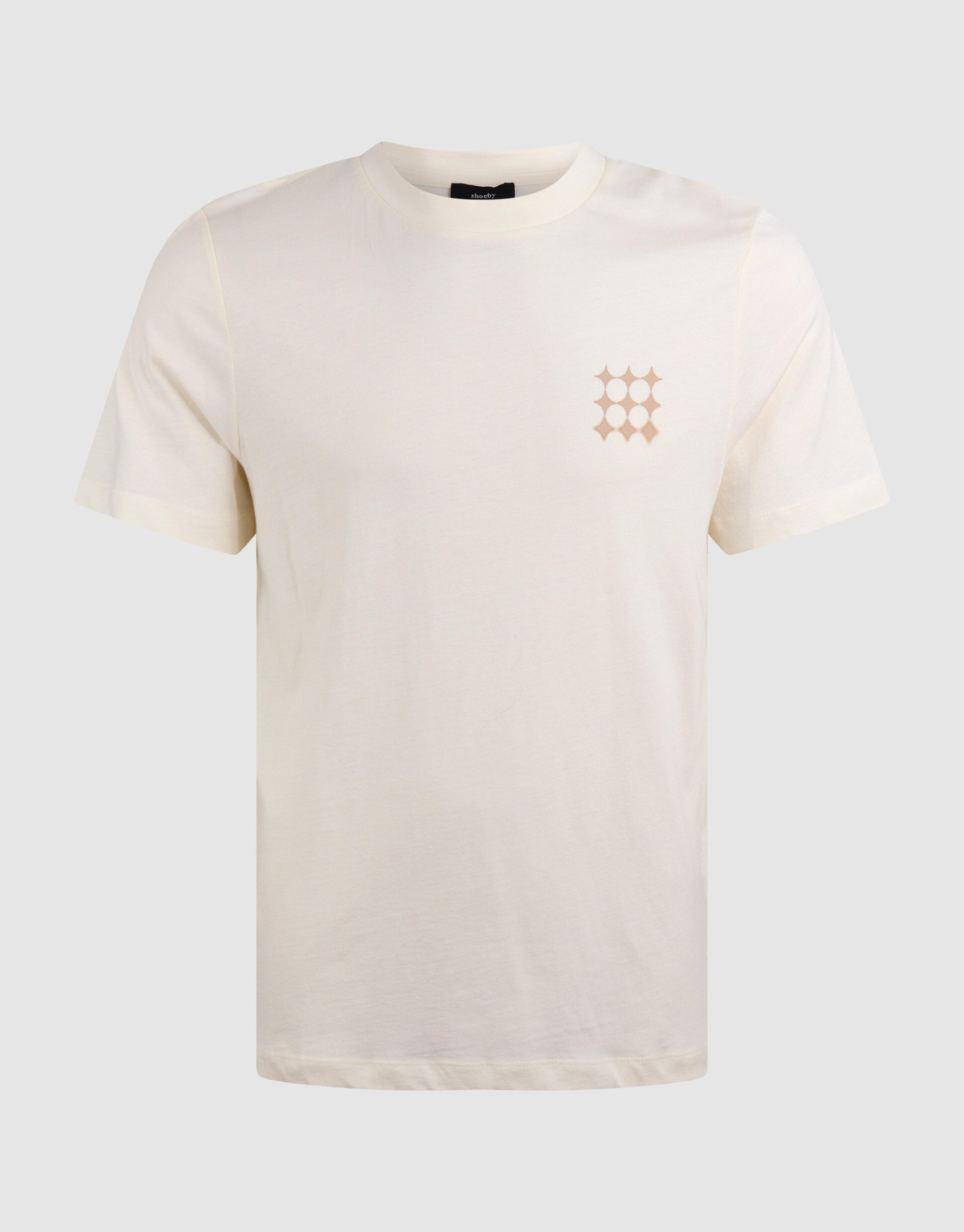 Multi Sparkle Logo T-shirt Gebroken Wit SHOEBY MEN