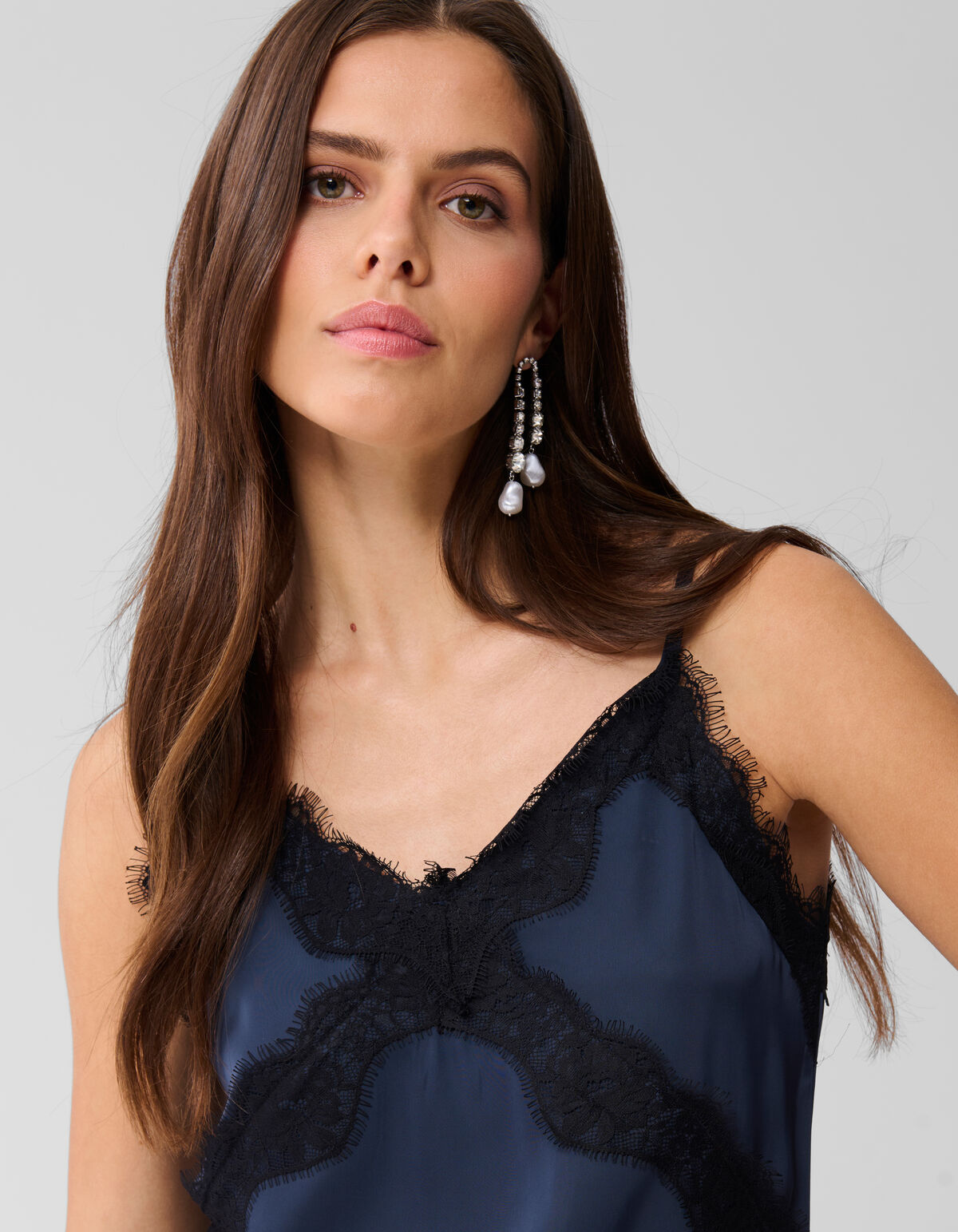 Kanten Top Donkerblauw SHOEBY WOMEN