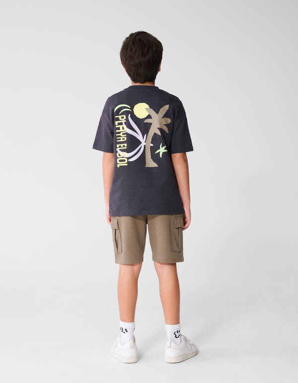 Playa Artwork T-shirt Donkergrijs SHOEBY BOYS