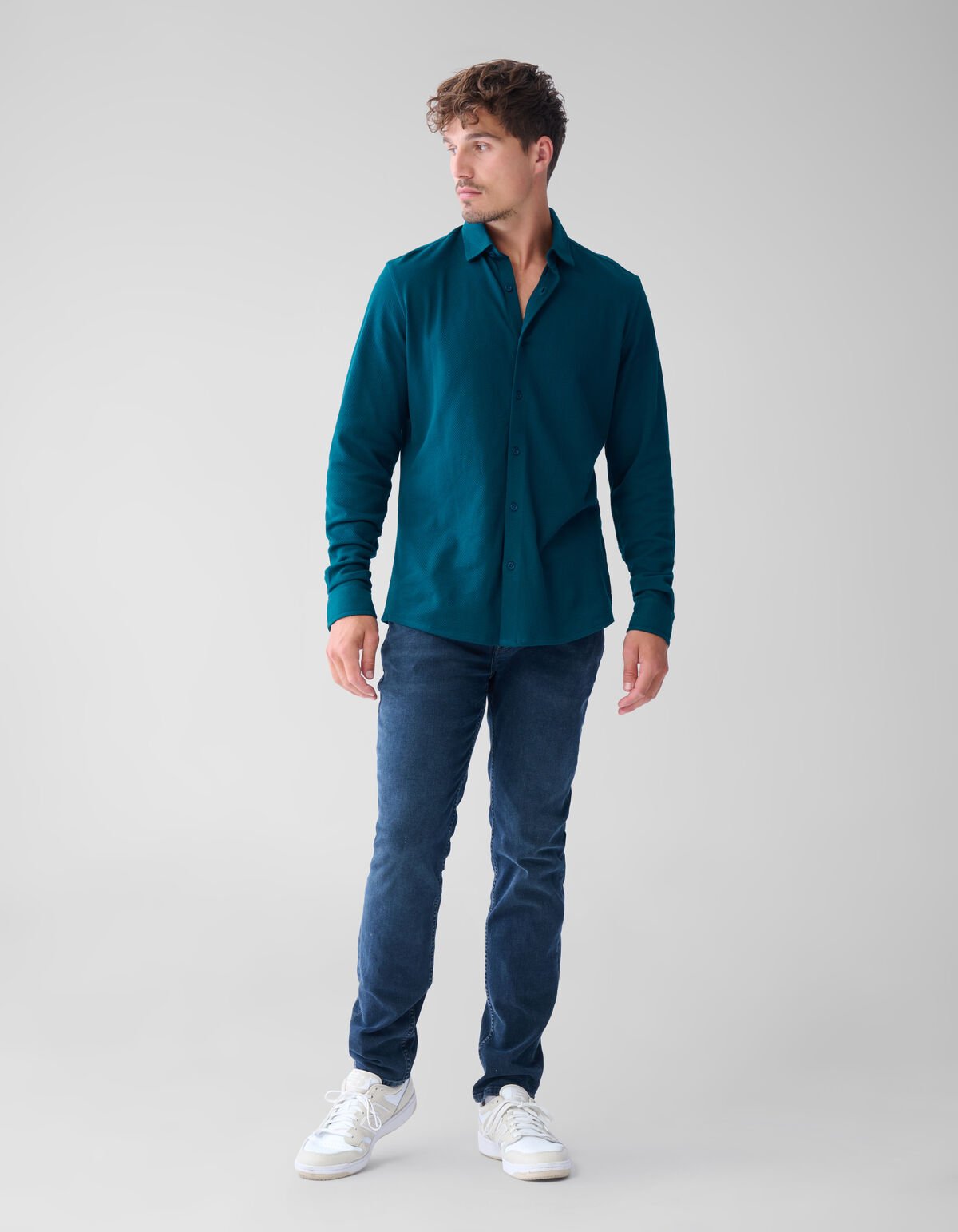 Slim Fit Jeans Blauw/Zwart L32 SHOEBY MEN