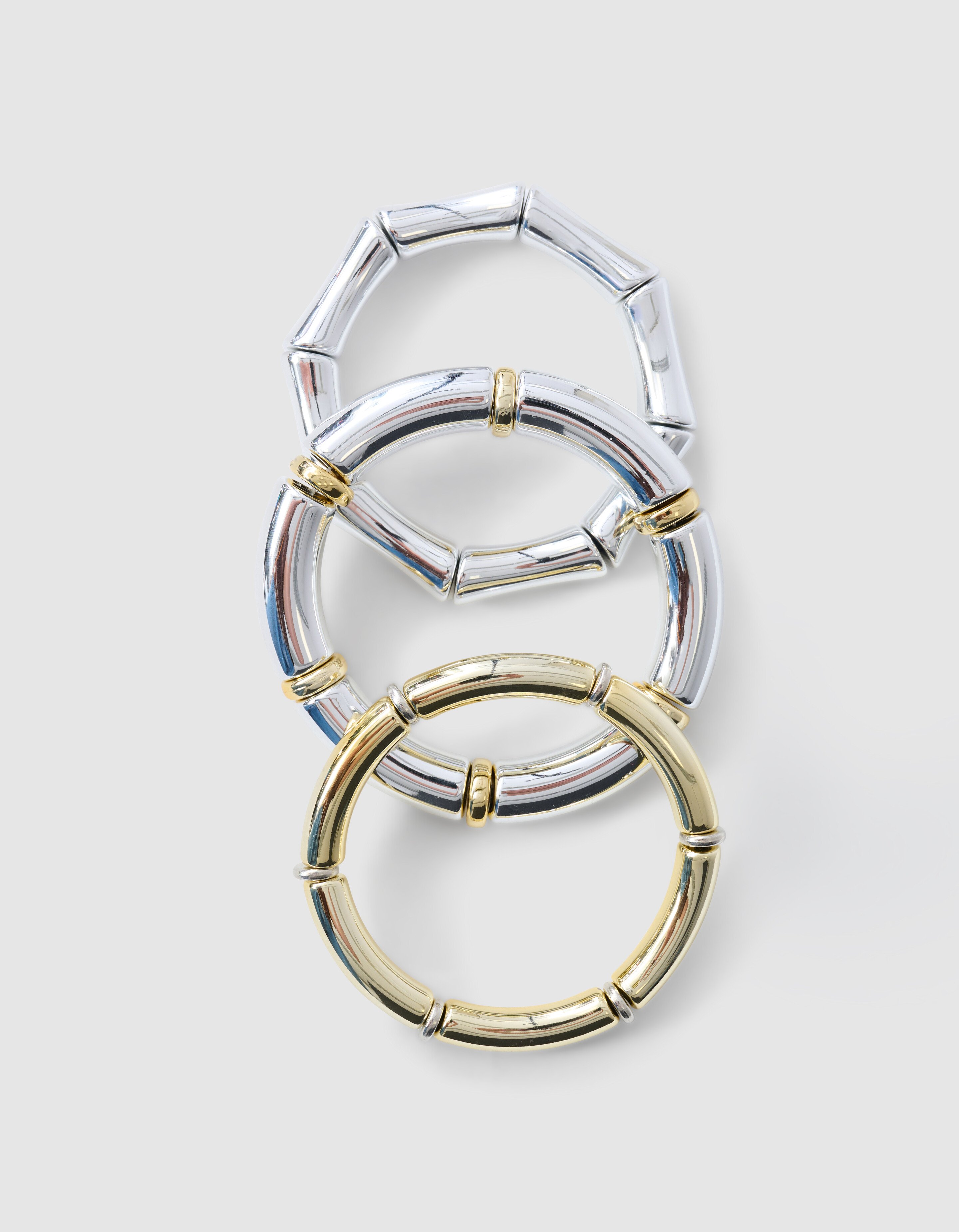 Elastic Armband Set Goud/Zilver SHOEBY ACCESSOIRES