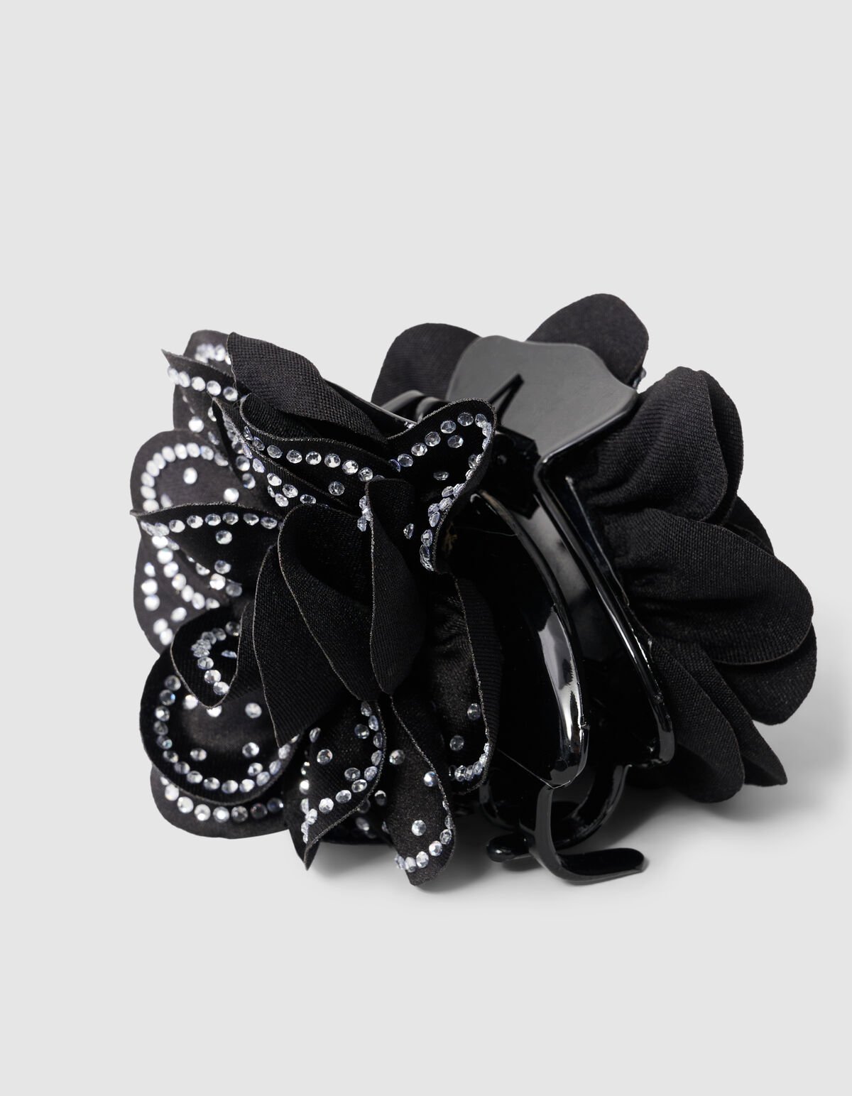 Strass Flower Haarclip Zwart SHOEBY ACCESSOIRES