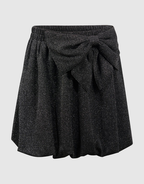 Glitter Strik Mini Rok Zwart SHOEBY ACCESSOIRES