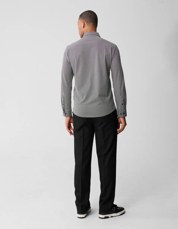 Printed Logo Overhemd Gebroken Wit SHOEBY MEN