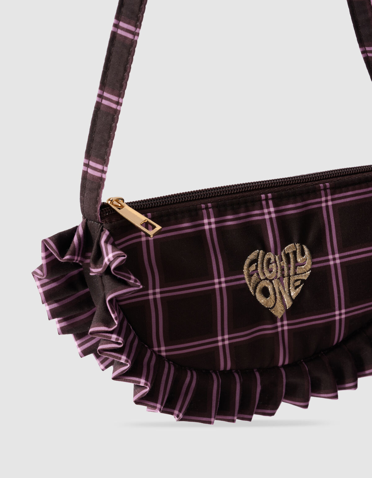 Ruiten Ruffle Tas Bruin SHOEBY ACCESSOIRES