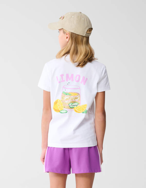 Lemon Artwork T-shirt Wit SHOEBY GIRLS