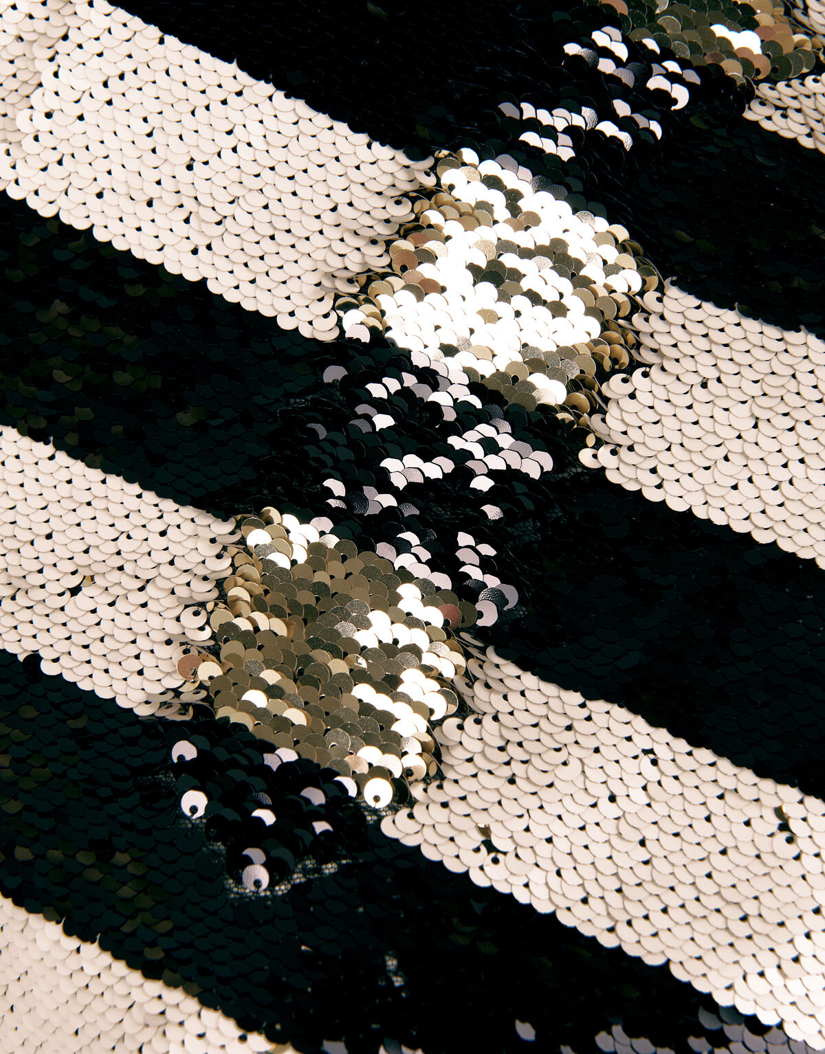 Pailletten Top Zwart/Wit SHOEBY WOMEN