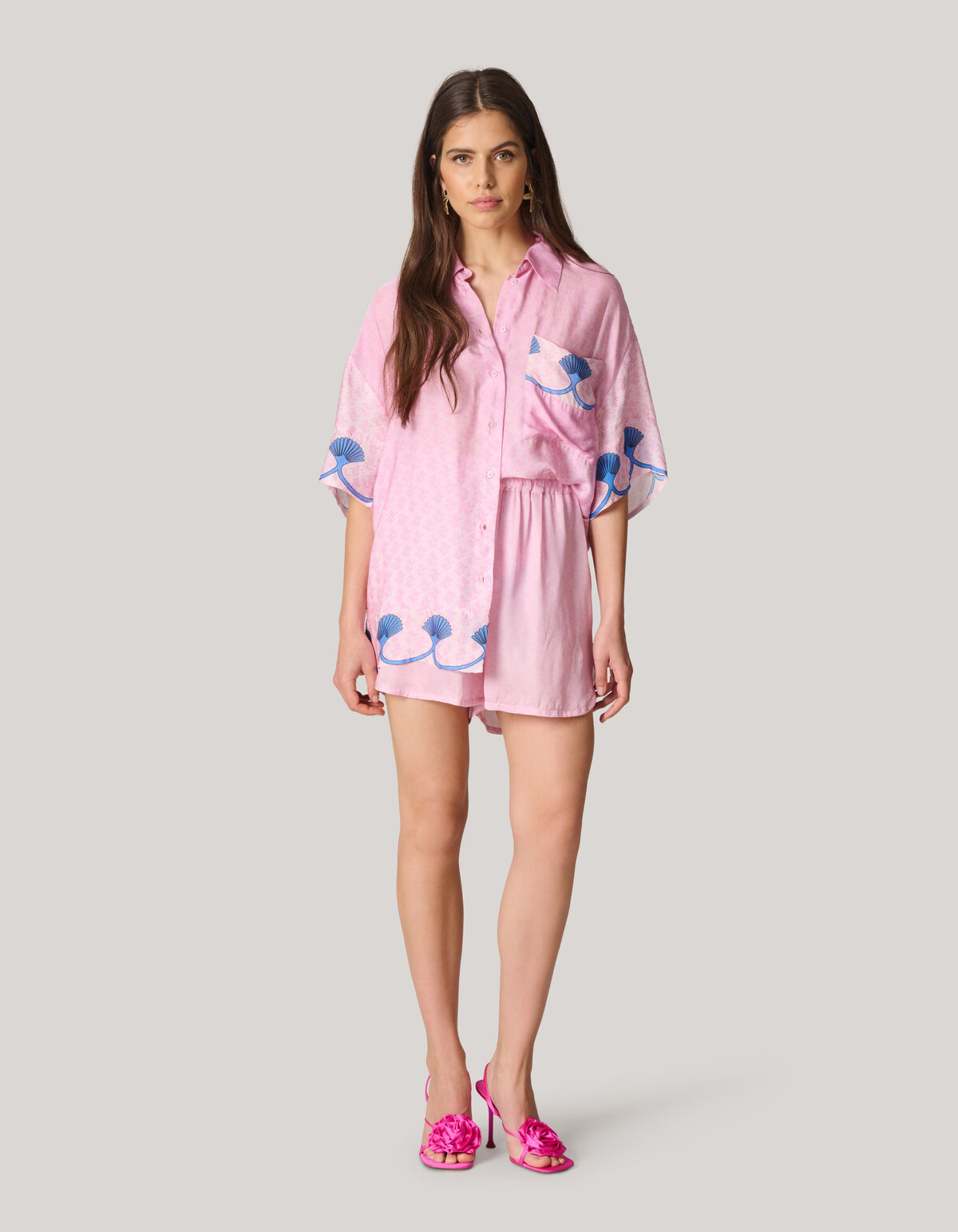 Printed Blouse Lichtroze SHOEBY WOMEN