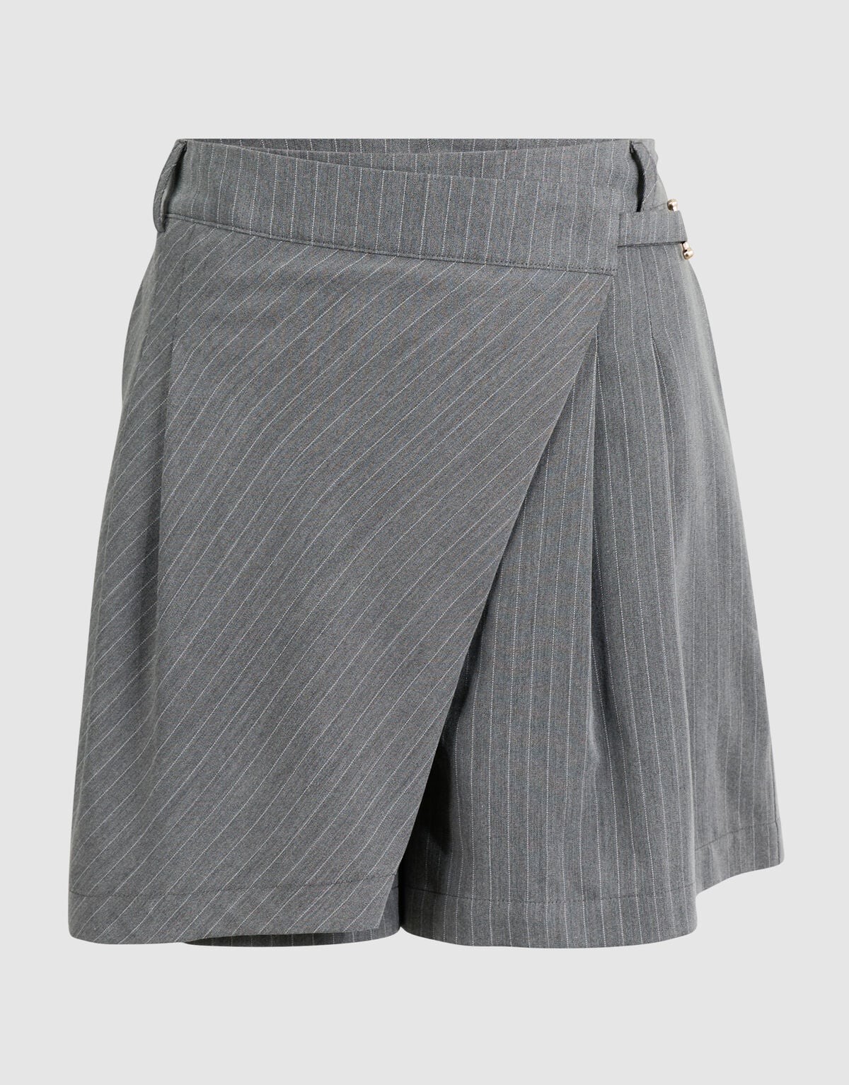 Pinstripe Pleated Skort Donkergrijs SHOEBY WOMEN