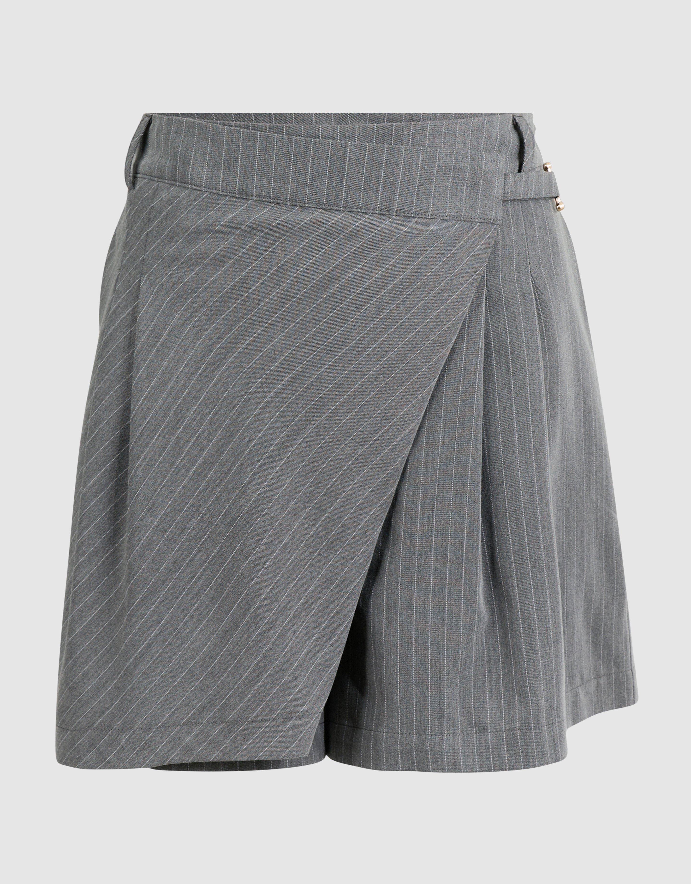 Pinstripe Pleated Skort Donkergrijs SHOEBY WOMEN