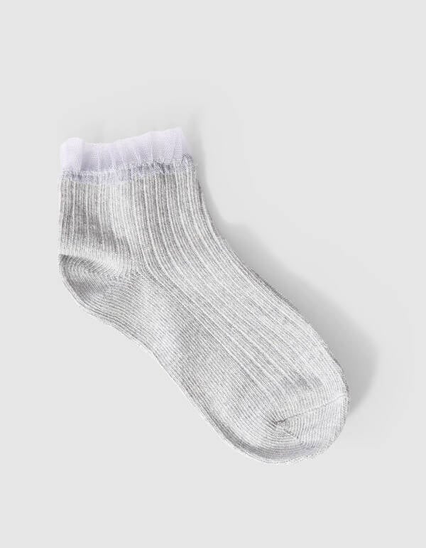 Ruffle Sokken Grijs SHOEBY ACCESSOIRES