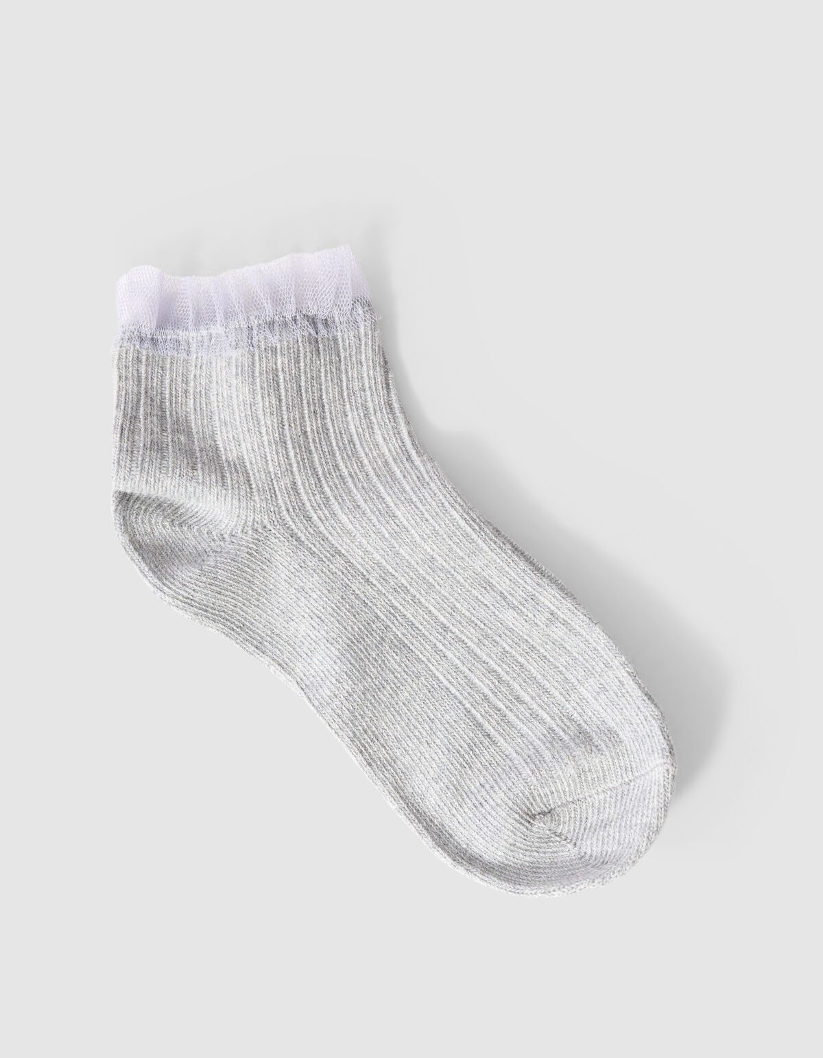 Ruffle Sokken Grijs SHOEBY ACCESSOIRES