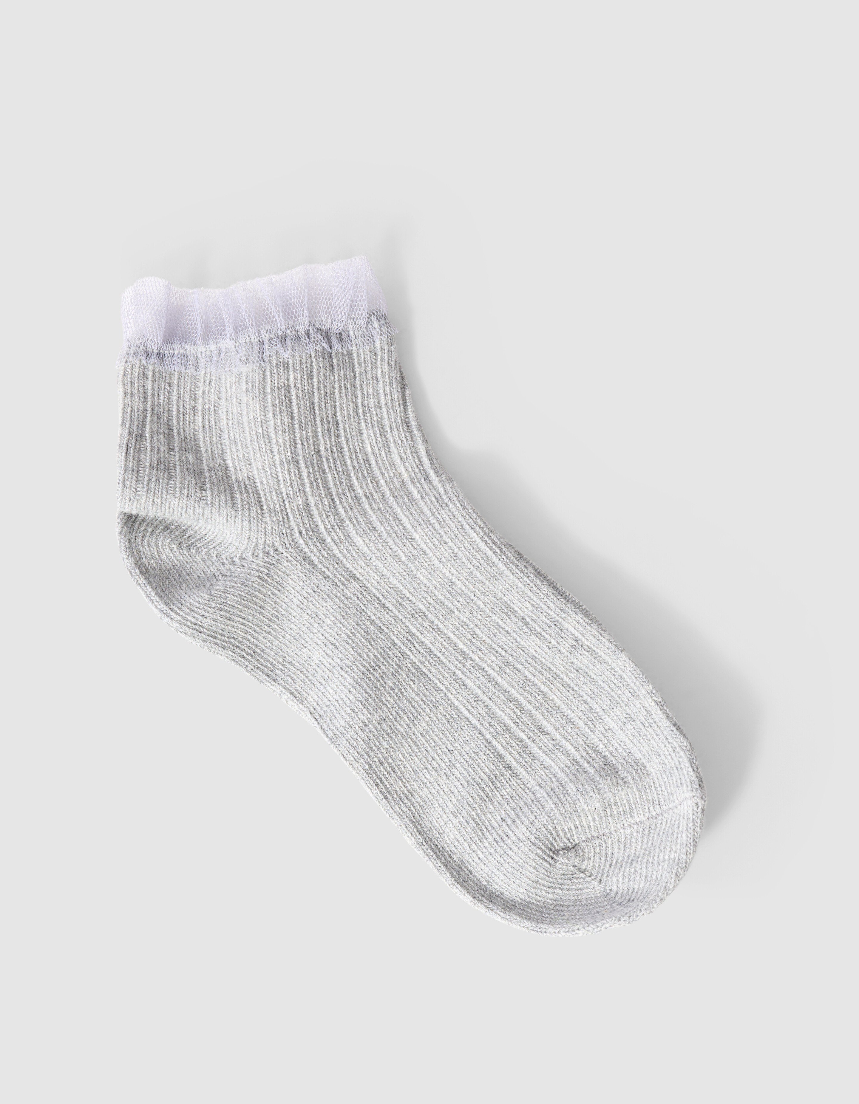 Ruffle Sokken Grijs SHOEBY ACCESSOIRES